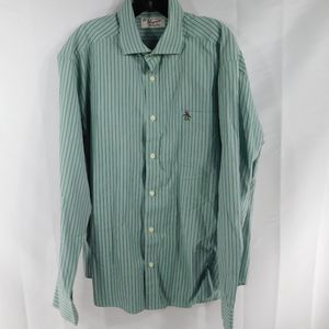 Original Penguin Mens Pin Striped Button Up Shirt